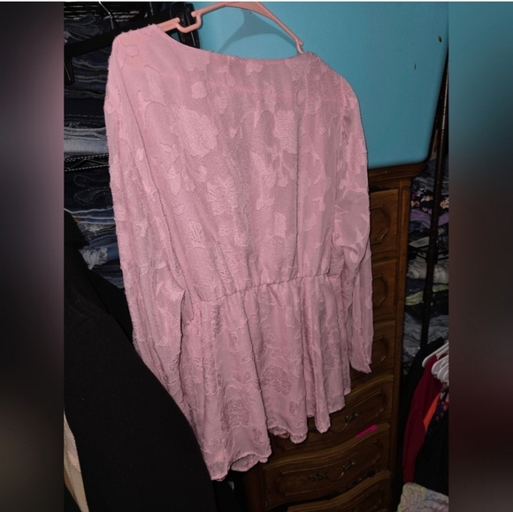 🍁🍂Nwot Torrid 2x Babydoll Clip Floral Long Sleeve Top - Picture 5 of 6